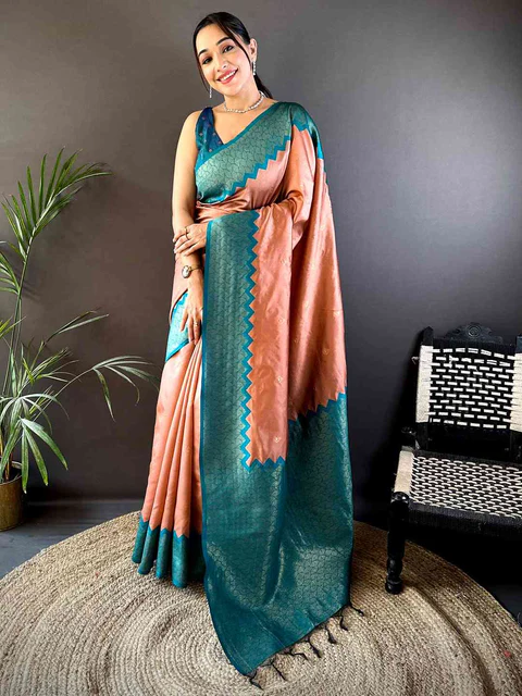 Classic Wine & Gold Bridal Silk Saree — Bridal Silk