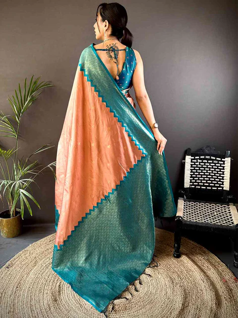Stunning Sky Blue Chiffon Saree — Printed Chiffon