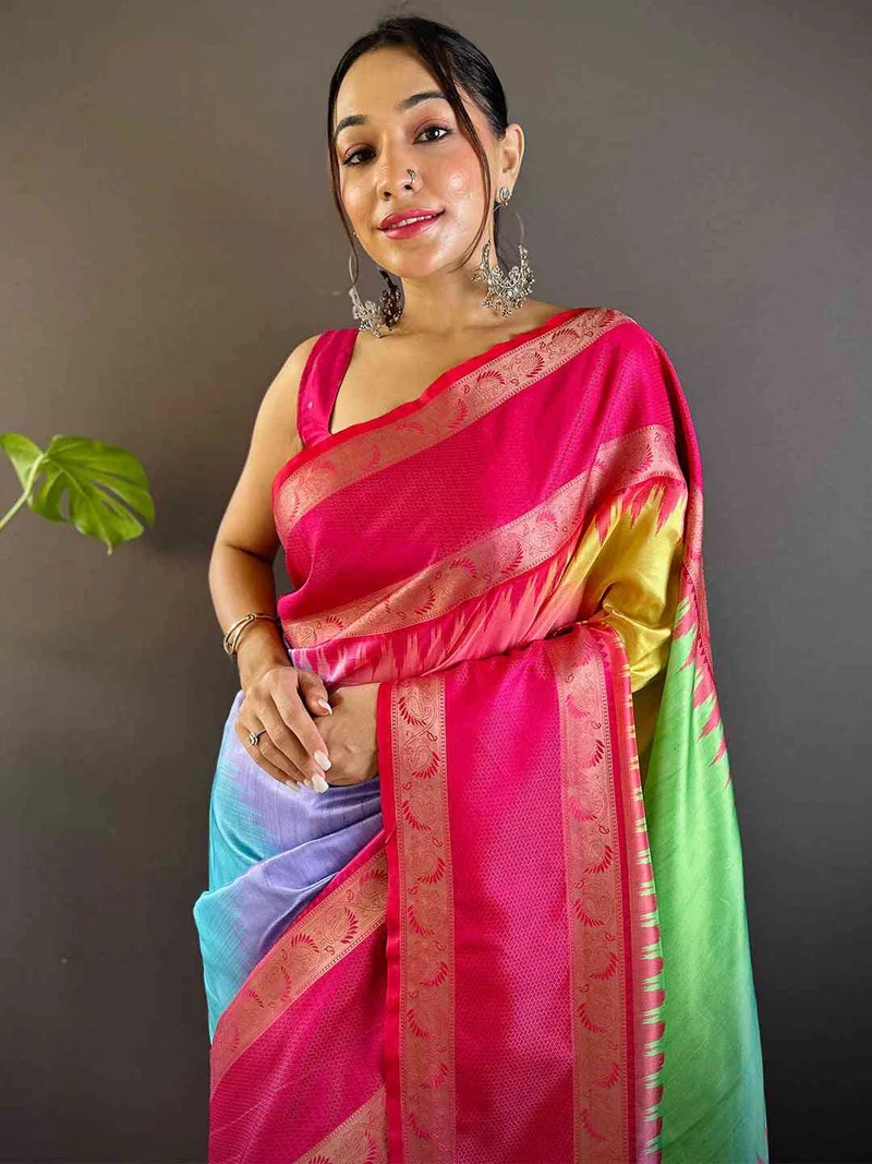 Heritage Mustard Georgette Saree — Georgette
