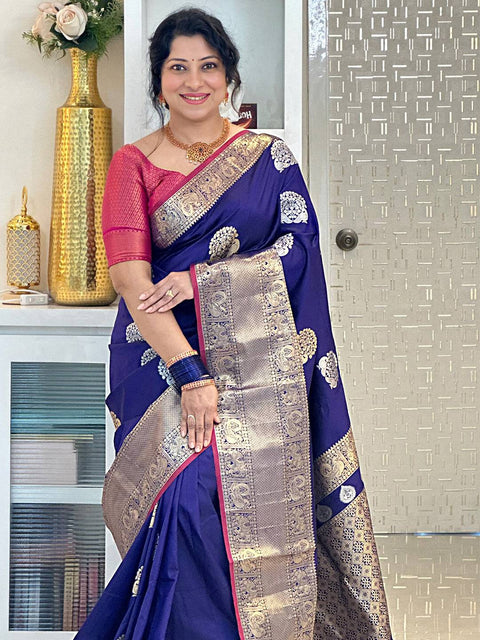 Charming Teal Linen Saree — Pure Linen