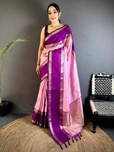 Graceful Sandal Mysore Silk Saree — Mysore Pure Silk