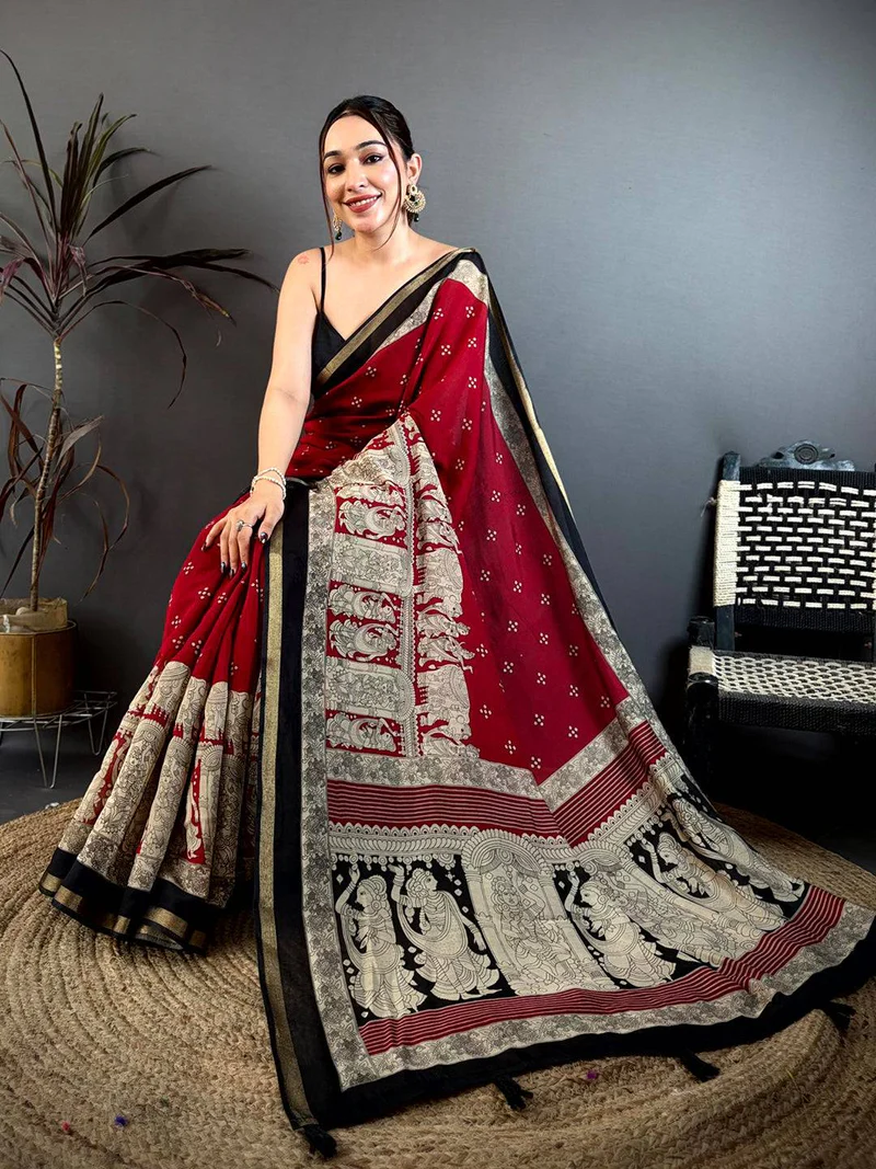 Pure Ivory Organza Saree — Embroidered Organza