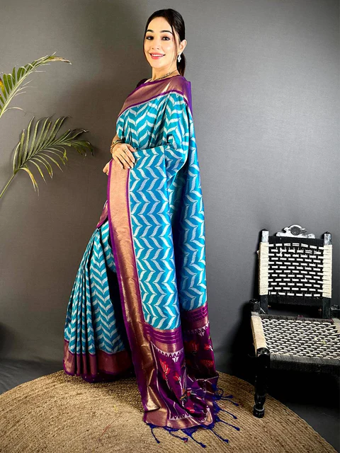 Stunning Ivory & Silver Designer Net Saree — Stone Work Net