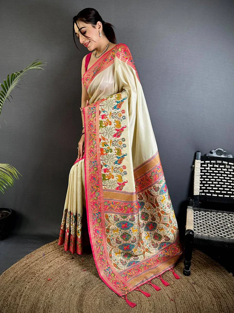 Heritage Grey Georgette Saree — Georgette