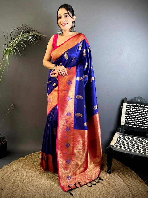 Chic Natural Gold Tussar Silk Saree — Printed Tussar Silk