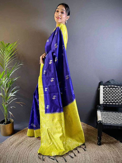 Exquisite Grey Tussar Silk Saree — Tussar Silk