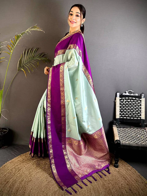 Vibrant Checked Multicolour Cotton Saree — Khadi Cotton