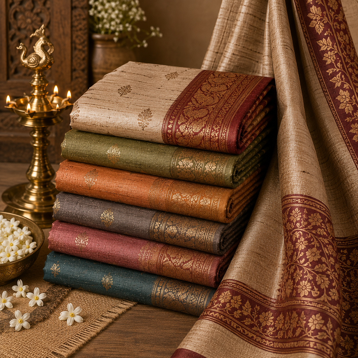 Tussar Silk Sarees — Magizh Clothes