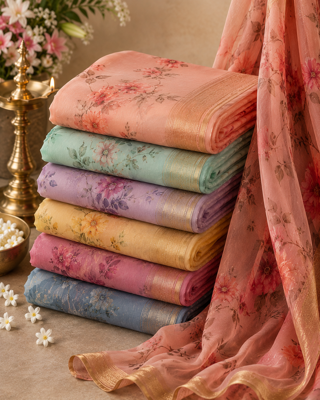Georgette Sarees — Magizh Clothes