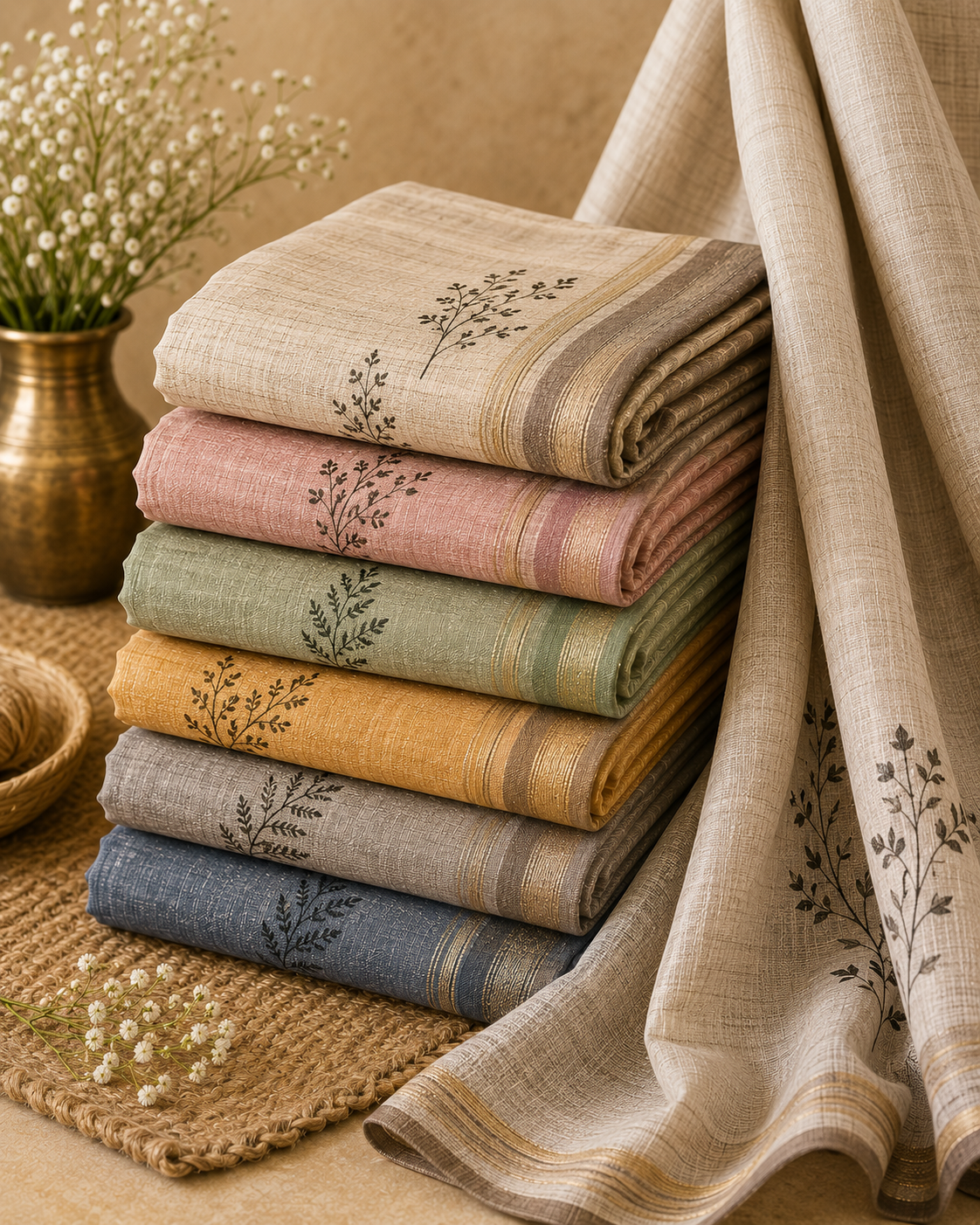 Linen Sarees — Magizh Clothes
