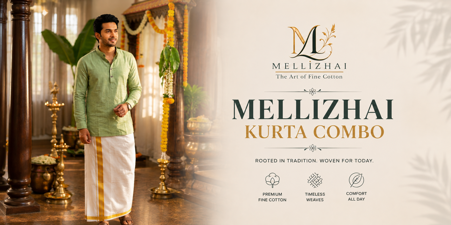 Neythal — dhoti, veshti & kurta combo collection banner