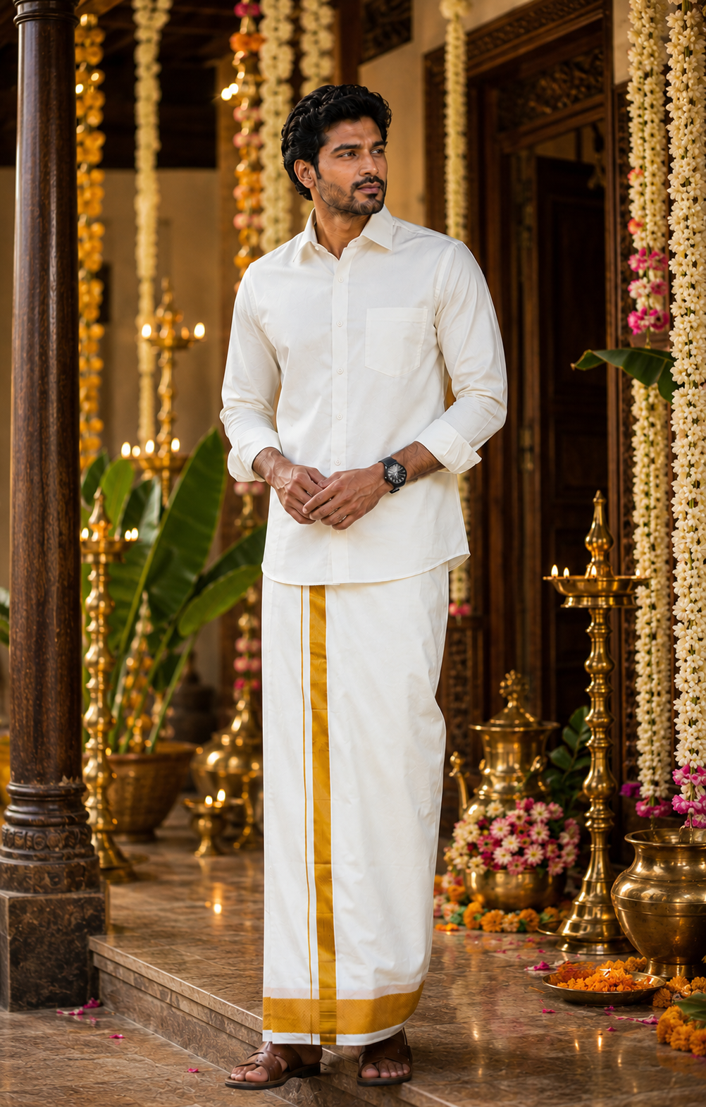 Art Silk Combo - Cream Color — Art Silk
