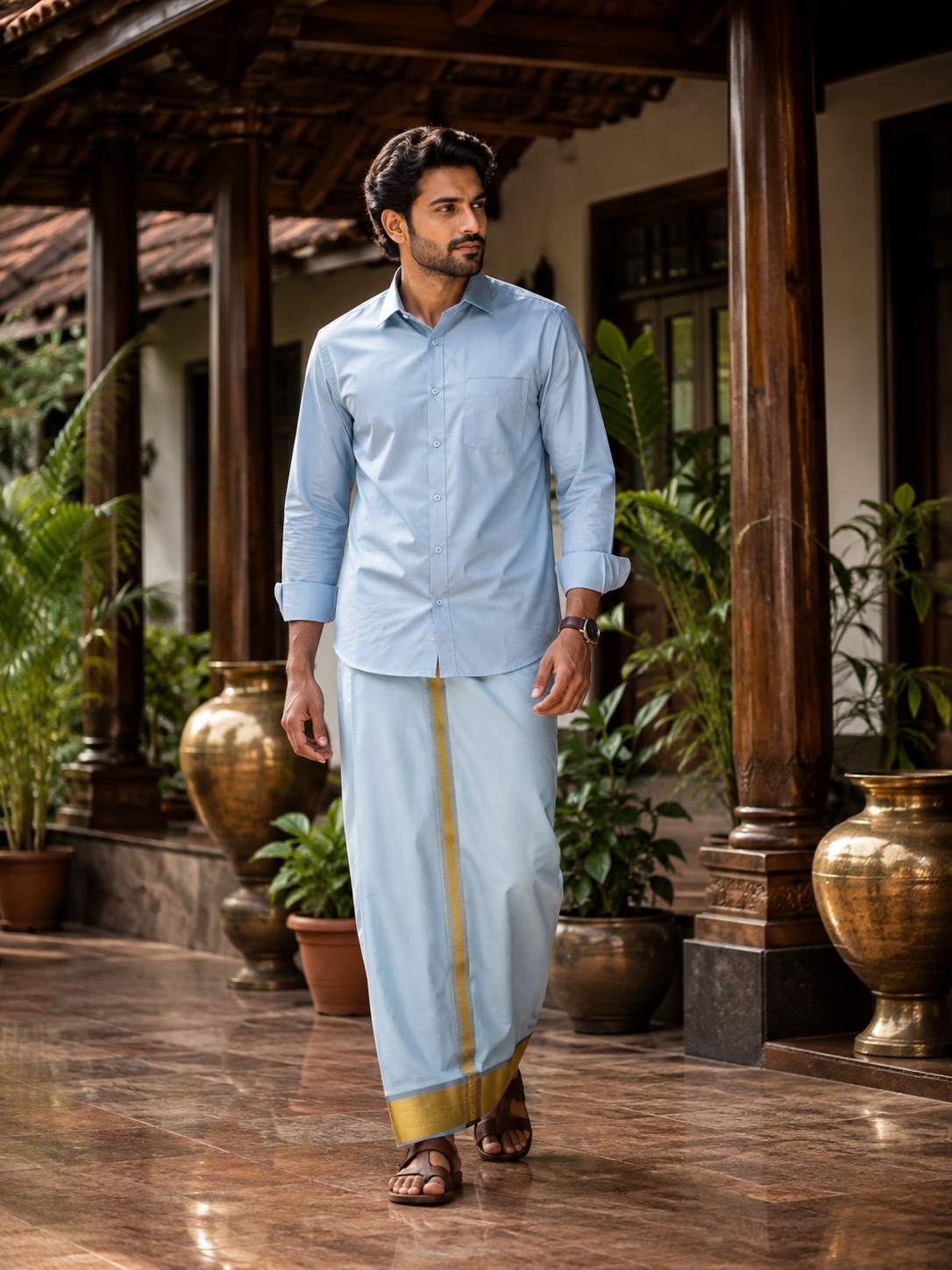 Art Silk Combo - Lite Sky Blue