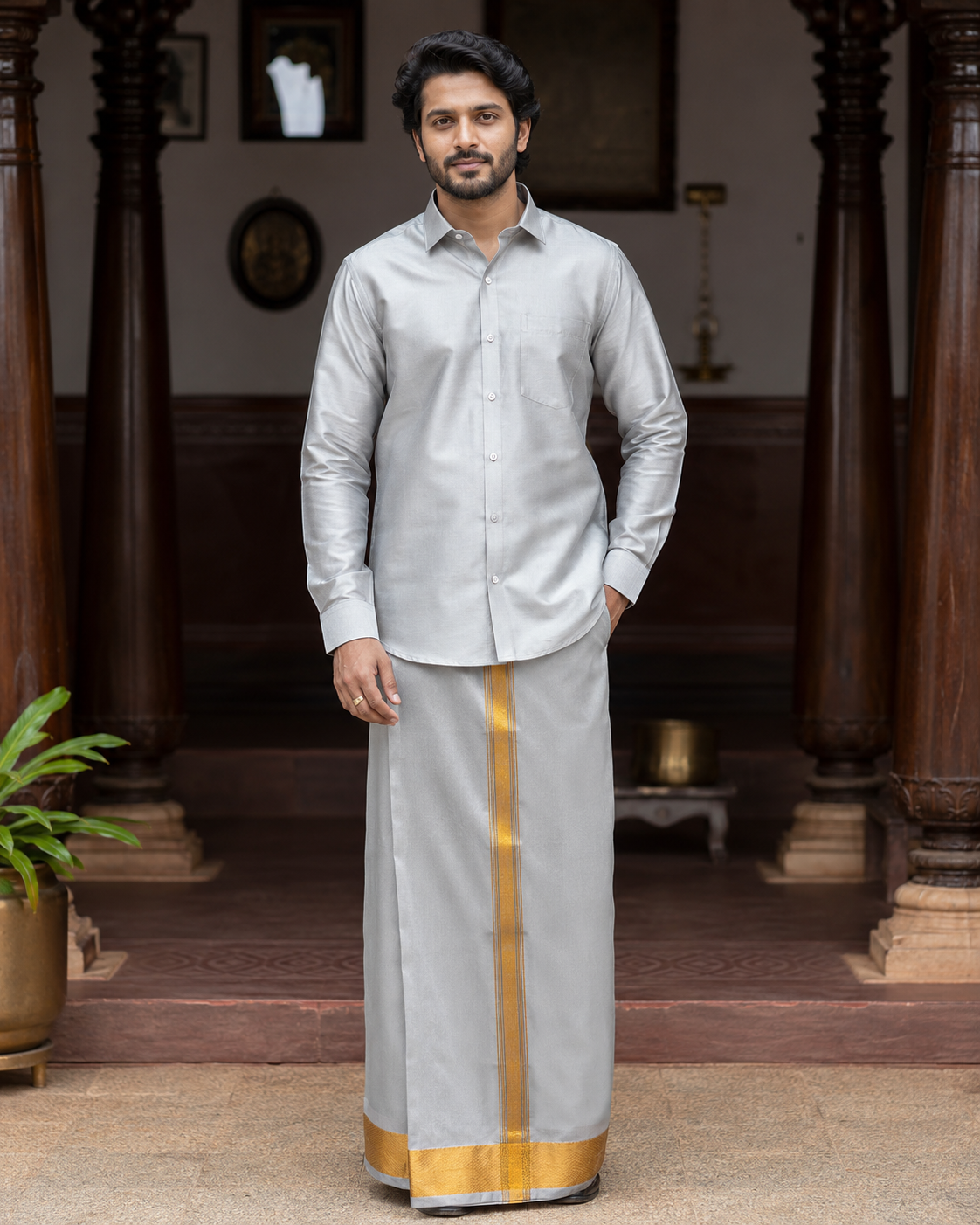 Art Silk Combo - lite Grey