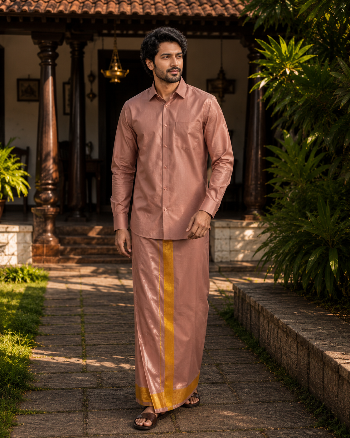 Art Silk Combo - Copper Tone