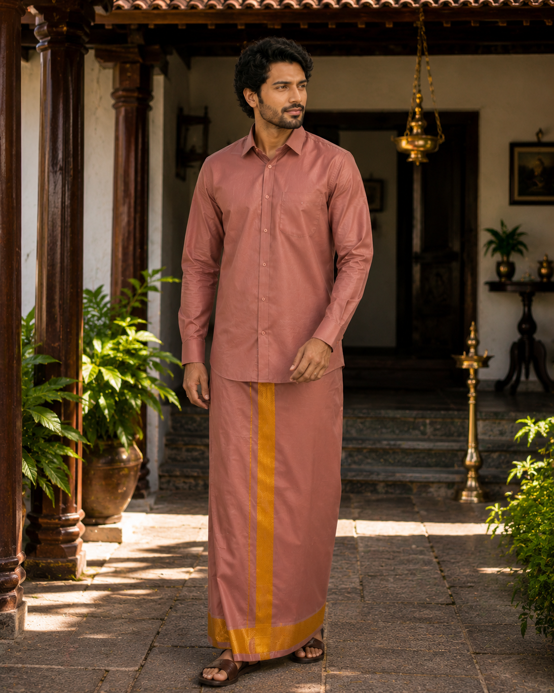 Art Silk Combo - Copper Tone